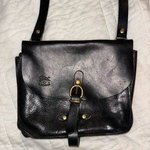 IL BISONTE All Leather Shoulder / Crossbody Bag